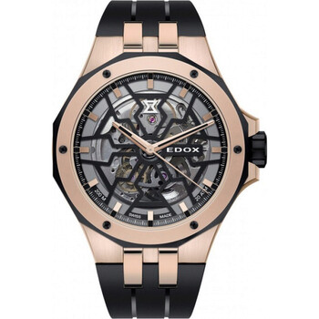 Đồng hồ Edox Delfin Mecano Automatic Black Skeleton Dial 85303 357RN NRN Nam Chính hãng Sale giá Rẻ tại XaXi World