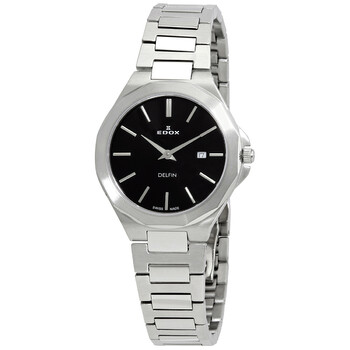 Đồng hồ Edox Delfin Quartz Mặt Đen 57005 3M NIN Nữ Chính hãng Sale giá Rẻ tại XaXi World