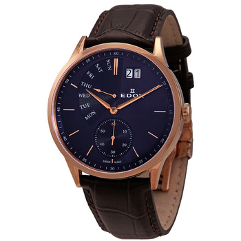 Đồng hồ Edox Les Vauberts Date Retrograde 34500 37R BUIR Nam Chính hãng Sale giá Rẻ tại XaXi World