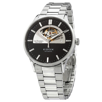 Đồng hồ Edox Les Vauberts Open Heart Automatic Mặt Đen 85014 3M NIN Nam Chính hãng Sale giá Rẻ tại XaXi World