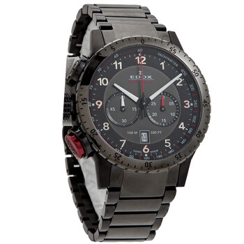 Đồng hồ Edox Chronorally 1 Chronograph Quartz Mặt Đen 10305 37GNRM NR1 Nam Chính hãng Sale giá Rẻ tại XaXi World
