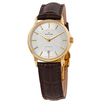 Đồng hồ Edox Les Bemonts Mặt Trắng Dây Da Nâu 57001 37J AID Nữ Chính hãng Sale giá Rẻ tại XaXi World