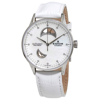 Đồng hồ Edox Les Vauberts Open Heart Mặt Xà Cừ Trắng 85019 3A NADN Nữ Chính hãng Sale giá Rẻ tại XaXi World