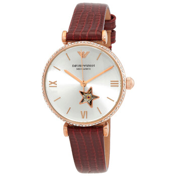 Đồng Hồ Emporio Armani Automatic (máy Cơ) Crystal Mặt Màu Bạc