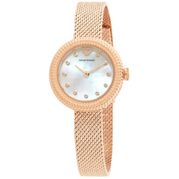 Đồng hồ Emporio Armani Rosa Quartz Mặt Trắng Pha Lê AR11416 Nữ Chính hãng Sale giá Rẻ tại XaXi World