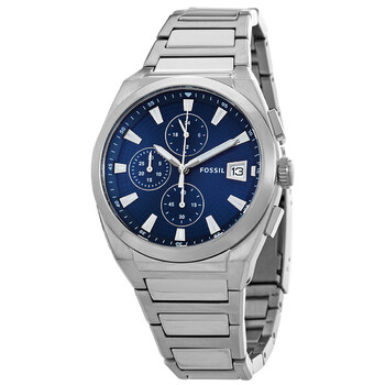 Đồng hồ Fossil Everett Chronograph Quartz Mặt Xanh FS5795 Nam Chính hãng Sale giá Rẻ tại XaXi World