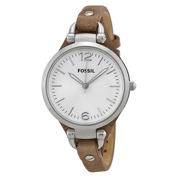 Đồng hồ Fossil Georgia Mặt Bạc Dây Da Thuộc ES3060 Nữ Chính hãng Sale giá Rẻ tại XaXi World