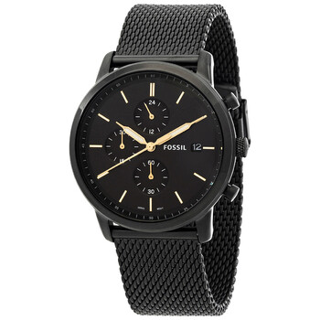 Đồng hồ Fossil Minimalist Chronograph Quartz Mặt Đen FS5943 Nam Chính hãng Sale giá Rẻ tại XaXi World