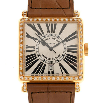 Đồng hồ Franck Muller Master Square Automatic Diamond Mặt Trắng 6000HSCDTRD1R(5N)-BRSTRAP Nữ Chính hãng Sale giá Rẻ tại XaXi World