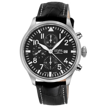 Đồng hồ Gevril Vaughn Chronograph Automatic Mặt Đen 47100 Nam Chính hãng Sale giá Rẻ tại XaXi World