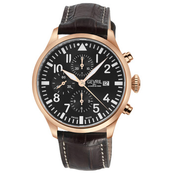 Đồng hồ Gevril Vaughn Chronograph Automatic Mặt Đen 47103-1 Nam Chính hãng Sale giá Rẻ tại XaXi World