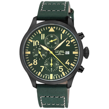 Đồng hồ Gevril Vaughn Chronograph Automatic ETA 7750 Mặt Xanh Lá 47104-1 Nam Chính hãng Sale giá Rẻ tại XaXi World