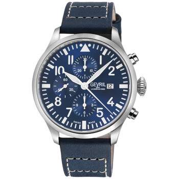 Đồng hồ Gevril Vaughn Chronograph Automatic ETA 7750 Mặt Xanh 47101-1 Nam Chính hãng Sale giá Rẻ tại XaXi World