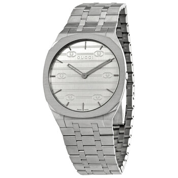 Đồng hồ Gucci 25H Quartz Mặt Bạc YA163407 Nam Chính hãng Sale giá Rẻ tại XaXi World