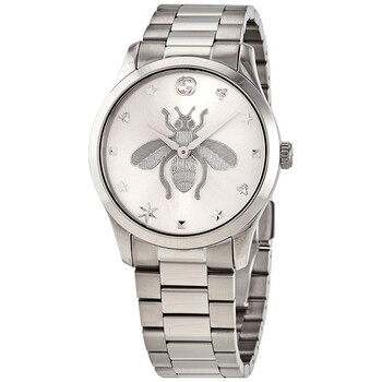 Đồng hồ Gucci G-Timeless Quartz Mặt Bạc YA1264126 Nữ Chính hãng Sale giá Rẻ tại XaXi World