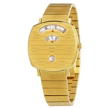 Đồng hồ Gucci Grip Quartz Mặt Trắng Yellow Gold-tone YA157403 Nữ Chính hãng Sale giá Rẻ tại XaXi World