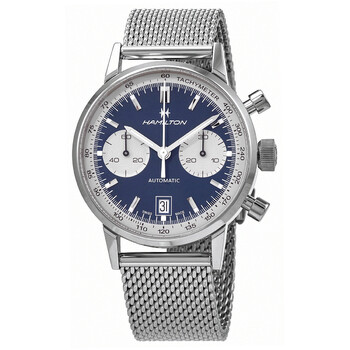 Đồng hồ Hamilton American Classic Intra-Matic Chronograph Automatic Mặt Xanh H38416141 Nam Chính hãng Sale giá Rẻ tại XaXi World