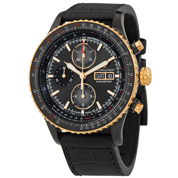 Đồng hồ Hamilton Khaki Aviation Converter Chronograph Automatic Mặt Đen H76736730 Nam Chính hãng Sale giá Rẻ tại XaXi World