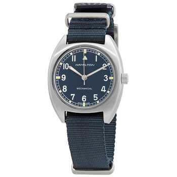 Đồng hồ Hamilton Khaki Aviation Pilot Pioneer Lên Cót Tay Mặt Xanh H76419941 Nam Chính hãng Sale giá Rẻ tại XaXi World
