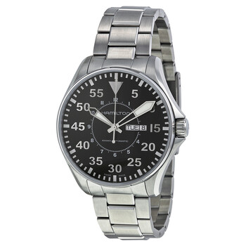 Đồng hồ Hamilton Khaki Pilot Automatic Mặt Đen H64715135 Nam Chính hãng Sale giá Rẻ tại XaXi World