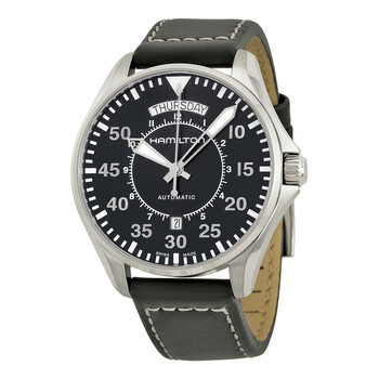 Đồng hồ Hamilton Khaki Pilot Automatic Mặt Đen H64615735 Nam Chính hãng Sale giá Rẻ tại XaXi World