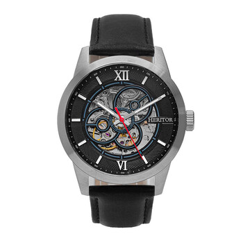 Đồng hồ Heritor Jonas Mặt Đen Dây Da Đen HERHR9501 Nam Chính hãng Sale giá Rẻ tại XaXi World