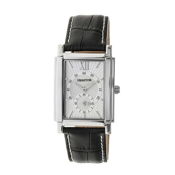 Đồng hồ Heritor Frederick Automatic Mặt Bạc Dây Da Đen HR6101 Nam Chính hãng Sale giá Rẻ tại XaXi World