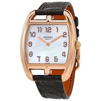 Đồng hồ Hermes Cape Cod Quartz Mặt Xà Cừ Trắng 037654WW00 Nữ Chính hãng Sale giá Rẻ tại XaXi World
