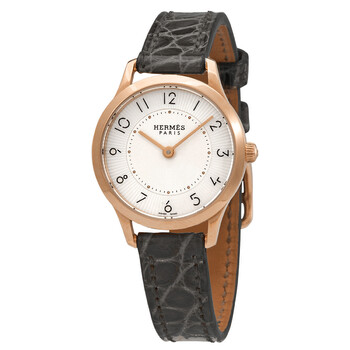 Đồng hồ Hermes Slim D Quartz Mặt Bạc 041746WW00 Nữ Chính hãng Sale giá Rẻ tại XaXi World