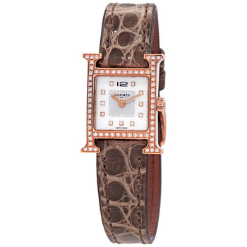 Đồng hồ Hermes Quartz Diamond Mặt Bạc 041670WW00 Nữ Chính hãng Sale giá Rẻ tại XaXi World