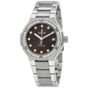 Đồng hồ Hublot Classic Fusion Automatic Diamond Mặt Nâu 568.NX.897M.NX.1204 Nữ Chính hãng Sale giá Rẻ tại XaXi World