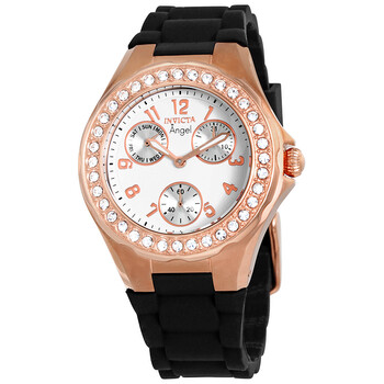 Đồng hồ Invicta Angel Multi-Function Mặt Trắng Dây Da Đen 1645 Nữ Chính hãng Sale giá Rẻ tại XaXi World