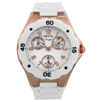 Đồng hồ Invicta Angel White Rubber Strap Rose Gold Plated Multi Function 0716 Nữ Chính hãng Sale giá Rẻ tại XaXi World