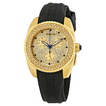 Đồng hồ Invicta Angel Crystal Mặt Vàng Black Silicone 28485 Nữ Chính hãng Sale giá Rẻ tại XaXi World