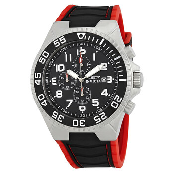 Đồng hồ Invicta Pro Diver Chronograph Mặt Đen Black & Red Polyurethane 12412 Nam Chính hãng Sale giá Rẻ tại XaXi World