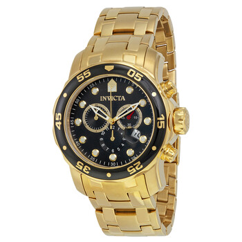 Đồng hồ Invicta Pro Diver Chronograph Mặt Đen Gold-tone 0072 Nam Chính hãng Sale giá Rẻ tại XaXi World