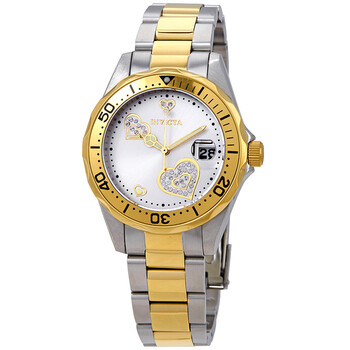 Đồng hồ Invicta Pro Diver Silver Crystal Heart Dây Demi 12287 Nữ Chính hãng Sale giá Rẻ tại XaXi World