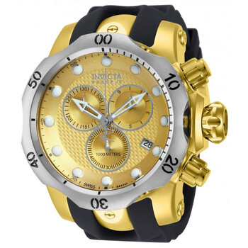Đồng hồ Invicta Venom Mặt Sâm Banh Black Polyurethane Gold Ion-plated 16151 Nam Chính hãng Sale giá Rẻ tại XaXi World