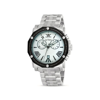 Đồng hồ Le Vian Le Vian Time Chronograph Quartz Diamond Mặt Trắng ZRPA 21B Nữ Chính hãng Sale giá Rẻ tại XaXi World