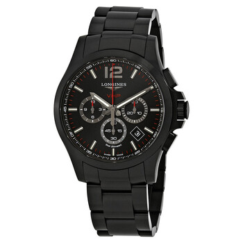Đồng hồ Longines Conquest V.H.P. Chronograph Black Carved Dial L37272566 Nam Chính hãng Sale giá Rẻ tại XaXi World