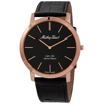 Đồng hồ Mathey-Tissot Cyrus Super Slim Special Edition Quartz Mặt Đen H6915PN Nam Chính hãng Sale giá Rẻ tại XaXi World