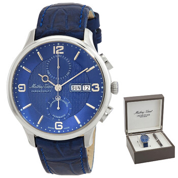 Đồng hồ Mathey-Tissot Edmond Chrono Automatic Chronograph Mặt Xanh H1886CHATABU Nam Chính hãng Sale giá Rẻ tại XaXi World