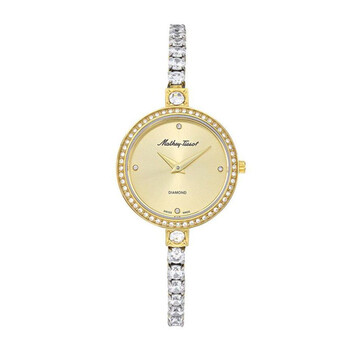 Đồng hồ Mathey-Tissot Infinity Quartz Diamond Crystal Mặt Vàng D986SPDI Nữ Chính hãng Sale giá Rẻ tại XaXi World