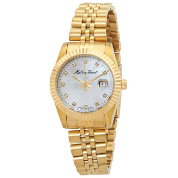 Đồng hồ Mathey-Tissot Mathy III MOP Quartz Mặt Trắng D910PI Nữ Chính hãng Sale giá Rẻ tại XaXi World