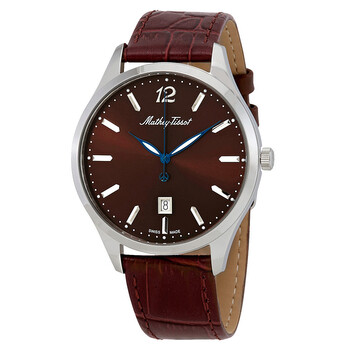 Đồng hồ Mathey-Tissot Urban Mặt Nâu Dây Da Nâu H411AM Nam Chính hãng Sale giá Rẻ tại XaXi World