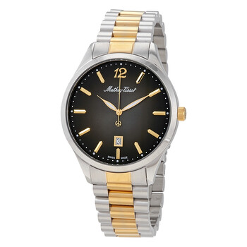 Đồng hồ Mathey-Tissot Urban Quartz Mặt Đen Dây Demi H411MBN Nam Chính hãng Sale giá Rẻ tại XaXi World