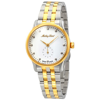 Đồng hồ Mathey-Tissot Edmond Metal Mặt Trắng Pha Lê D1886MBI Nữ Chính hãng Sale giá Rẻ tại XaXi World