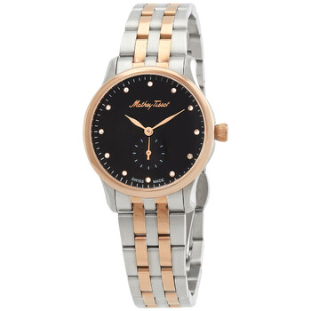 Đồng hồ Mathey-Tissot Edmond Metal Mặt Đen Pha Lê D1886MRN Nữ Chính hãng Sale giá Rẻ tại XaXi World