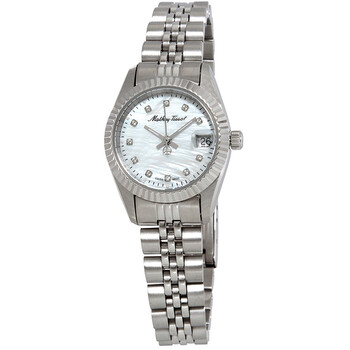 Đồng hồ Mathey-Tissot Mathey II Quartz Crystal Mặt Xà Cừ Trắng D710AI Nữ Chính hãng Sale giá Rẻ tại XaXi World