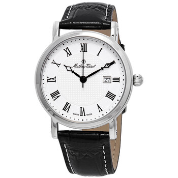 Đồng hồ Mathey-Tissot City Mặt Trắng Dây Da Đen H611251ABR Nam Chính hãng Sale giá Rẻ tại XaXi World